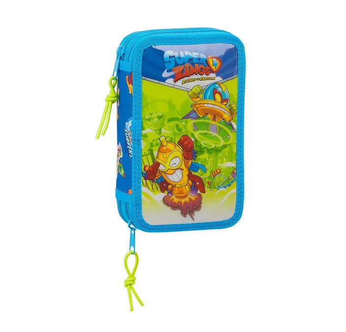 PLUMIER DOBLE PQÑO 28 pcs SUPERZINGS "SERIE 5" SAFTA 412076854