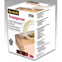 CINTA ADHESIVA TRANSPARENTE 12MMX66MM SCOTCH 550