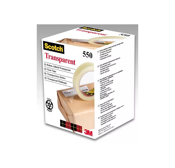 CINTA ADHESIVA TRANSPARENTE 12MMX66MM SCOTCH 550