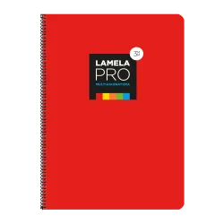 CUADERNO Fº 3MM 100H 90GRS TAPA EXTRA DURA ROJA LAMELA 7FTE103R