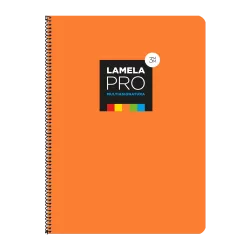 CUADERNO Fº 3MM 100H 90GRS TAPA EXTRA DURA NARANJA LAMELA 7FTE103N