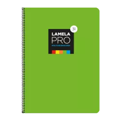 CUADERNO Fº 3MM 100H 90GRS TAPA EXTRA DURA VERDE LAMELA 7FTE103V