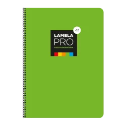 CUADERNO Fº 4MM 100H 90GRS TAPA EXTRA DURA VERDE LAMELA 7FTE104V