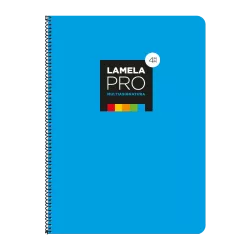 CUADERNO Fº 4MM 100H 90GRS TAPA EXTRA DURA AZUL LAMELA 7FTE104A