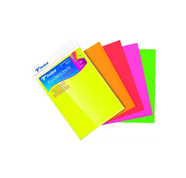 CARTULINA A4 10H COLORES FLUORESCENTES SADIPAL 15429