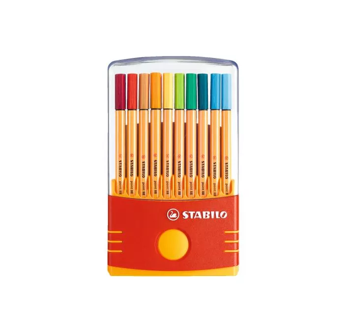 ROTULADOR 04 PUNTA FIBRA ESTUCHE RIGIDO PARADE POINT 88 20U STABIL 8820-03