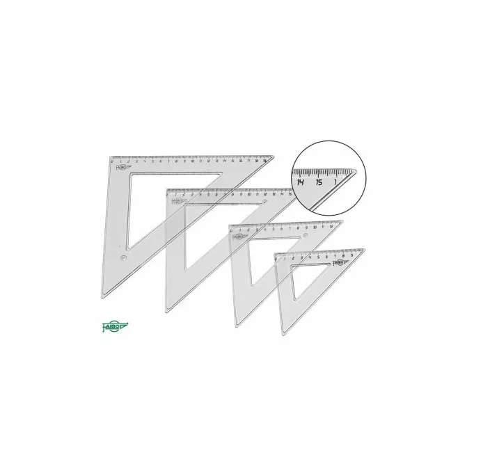 ESCUADRA TRANSPARENTE 35CM FAIBO 21235