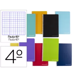 CUADERNO 4º Nº 46 80H 75GRS T/D SURTIDO LIDERPAPEL 08406 BC55