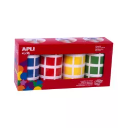 GOMETS XL CUADRADO 20MM PACK 4 ROLLOS SURTIDOS 7080UDS APLI 18326