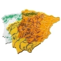 REGLA PLANTILLA MAPA ESPAÑA JUEGO 3UDS GRANDE DFH 152218