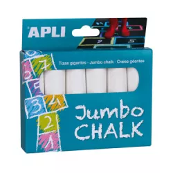 TIZA BLANCA JUMBO REDONDA 6U. APLI 14370