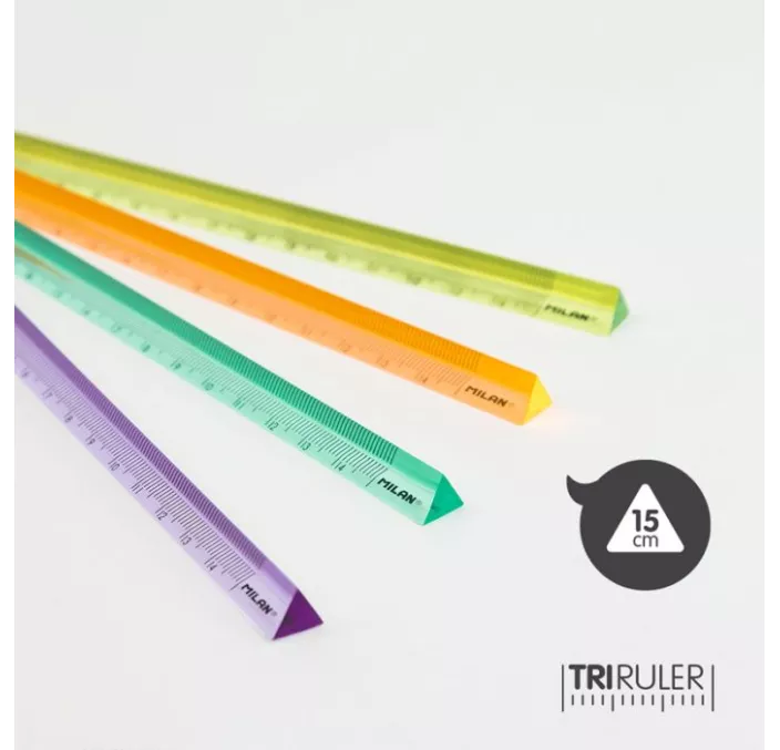 REGLA 15CM TRIANGULAR NEW LOOK SURTIDA MILAN 351260LK2