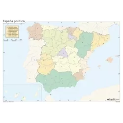 MAPA MUDO ESPAÑA POLITICO ERIK MM0101