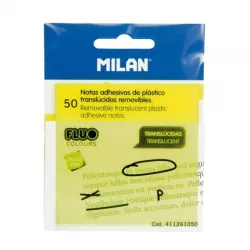 NOTA ADHESIVA TRANSLUCIDA 76X76 50H AMARILLAS MILAN 411261050