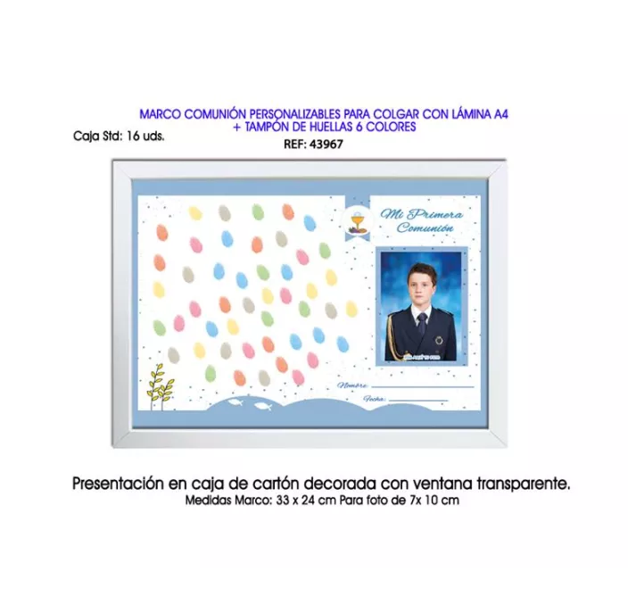 MARCO HUELLAS COMUNION A4 NIÑO ARGUVAL 43967