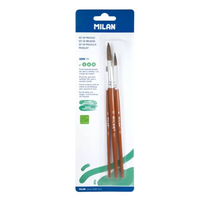 PINCEL SET SURTIDOS 2-8-12 MILAN BWM10459