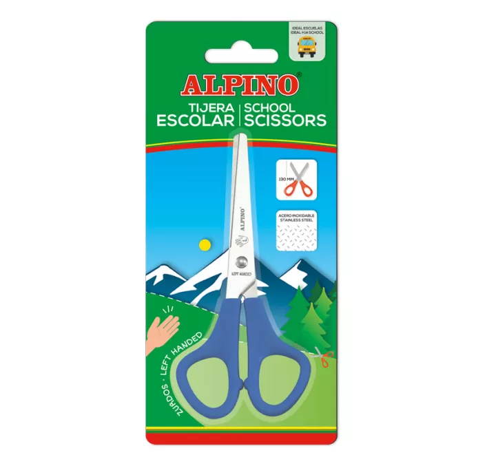 TIJERA ESCOLAR ZURDOS BLISTER ALPINO PT0023
