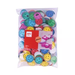 CARAS EXPRESIONES ADHESIVAS GOMA EVA 500U Ø3,5CMAPLI 18752