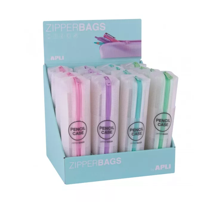PORTATODO RECTANGULAR ZIPPER BAG PASTEL SURTIDO APLI 18946