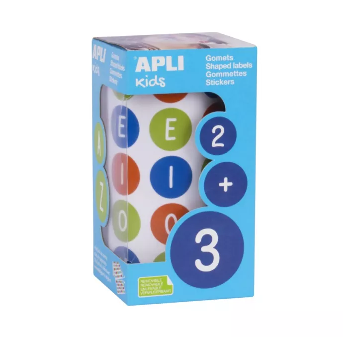 GOMET ROLLO VOCALES MAYUSCULAS Ø20MM 900U APLI 16797