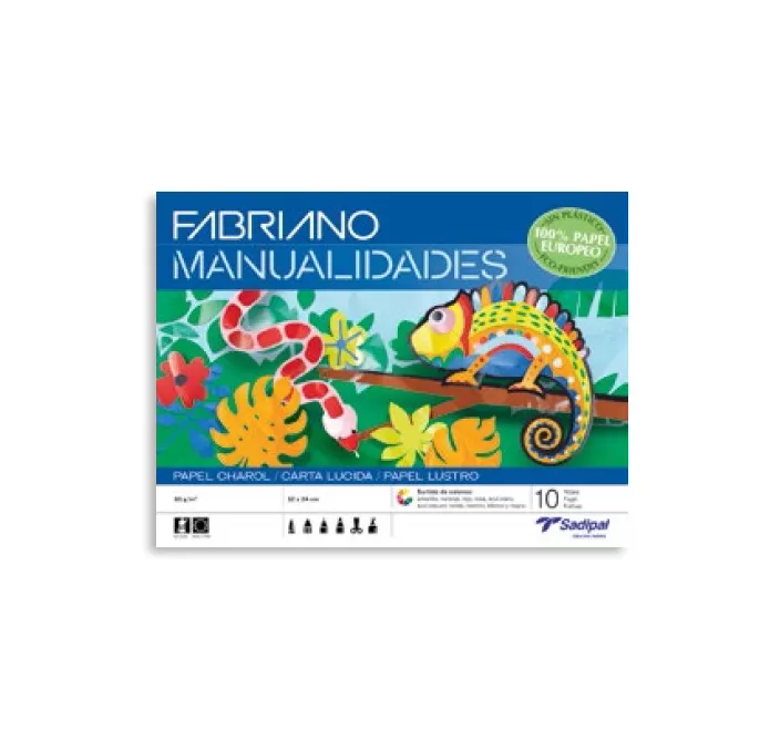 PAPEL CHAROL BLOC 10H COLORES FABRIANO S0400007