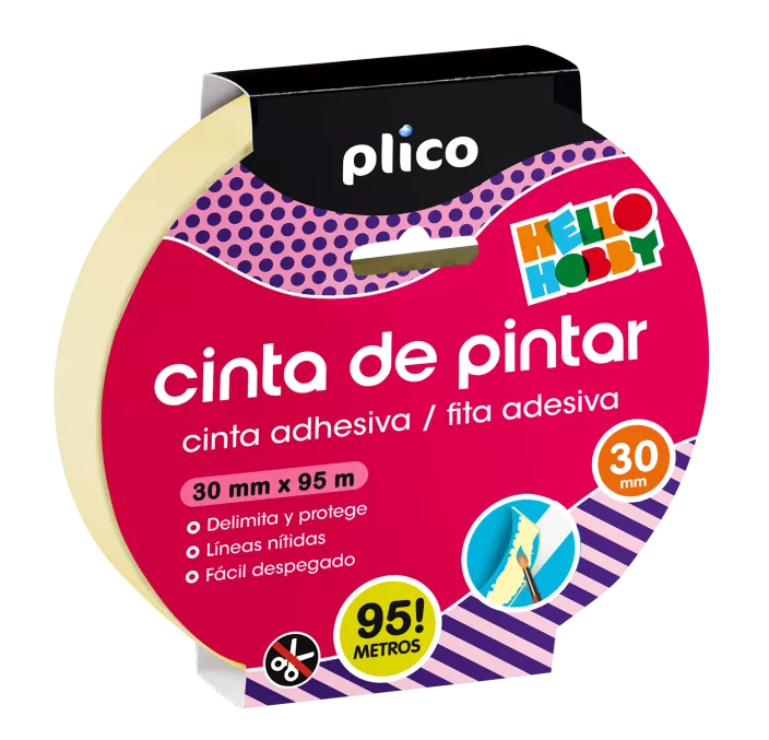 CINTA PINTOR EXTRA ANCHA 30MMX95MTS PLICO 13329