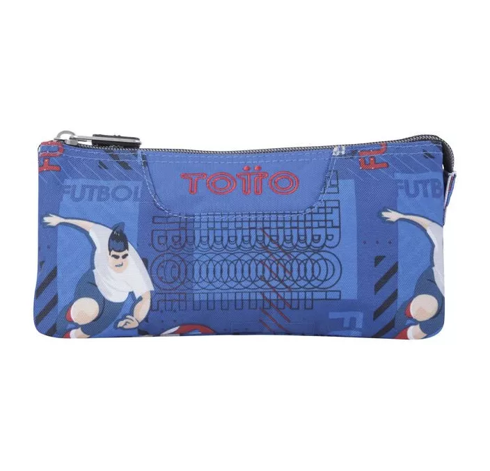 PORTATODO TRIPLE PLANO AZUL FUTBOLISTAS TOTTO AC52ECO012-2210Z-3JH