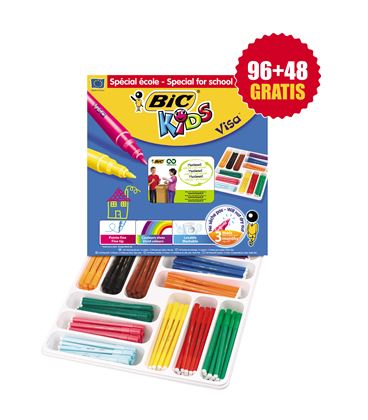 Rotuladores colores schoolpack 144 uds. (12 colores) visa bic - 114224