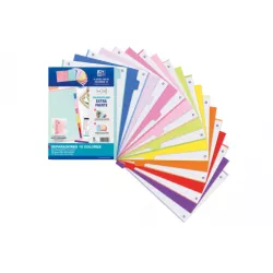 SEPARADOR A4 10 POSICIONES COLORES VIVOS Y PASTEL OXFORD 400159038