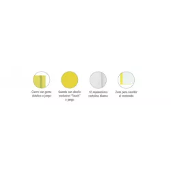 CARPETA CLASIFICADORA 12 DPTOS. FOLIO SOLAPA SURTIDOS OXFORD 400159035