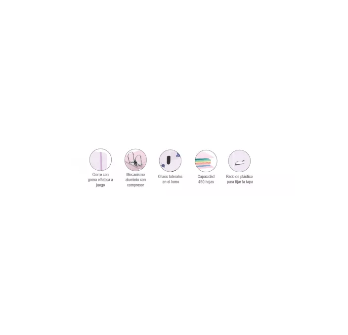 ARCHIVADOR PALANCA A4 70MM POLIPROPILENO PASTEL SURTIDO OXFORD 400160092