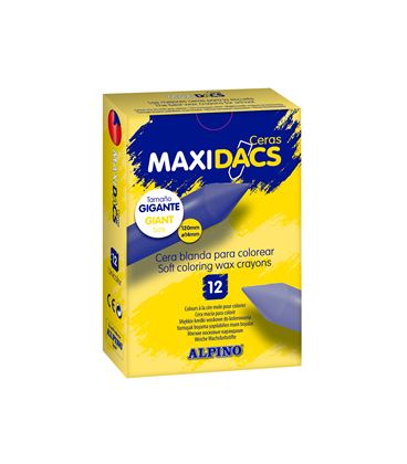 Pintura de cera larga gruesa negro 12 uds. maxidacs alpino dx060136 - 111347