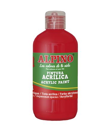 Pintura acrilica botella 250 ml rojo alpino dv000024 - 111552