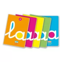 CUADERNO A4 3MM 50H 70G CUADROVIA T.PLASTIC FLUOR SURTIDO LAMELA 06A4P03