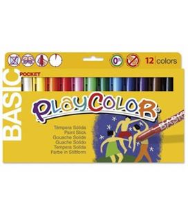 Tempera solida 12 uds. 5gr pocket surtidos playcolor 10521 - 111480