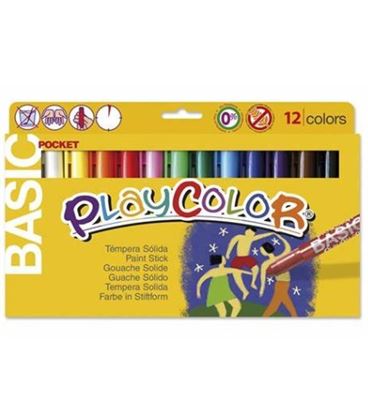 Tempera solida 12 uds. 5gr pocket surtidos playcolor 10521 - 111480