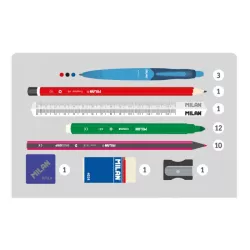 PLUMIER 4 ESTUCHES TANGLED MONKEYS AZUL MILAN 08872TNG