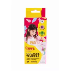 TEMPERA GOUACHE 15ML 6 COLORES PASTEL+PINCEL JOVI 520P