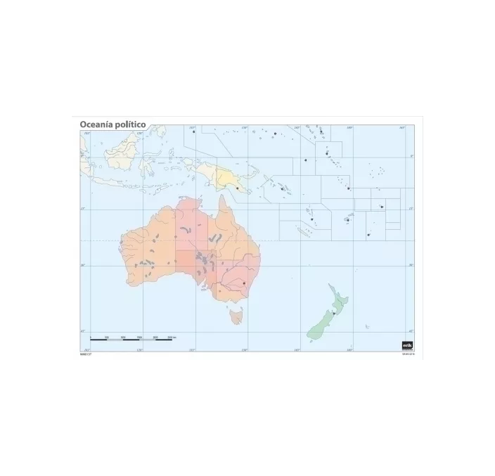 MAPA MUDO OCEANIA POLITICO ERIK MM0137