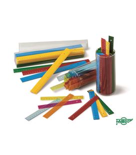 Regla 16cm bote 100 uds. plastico colores fluor faibo - 111459