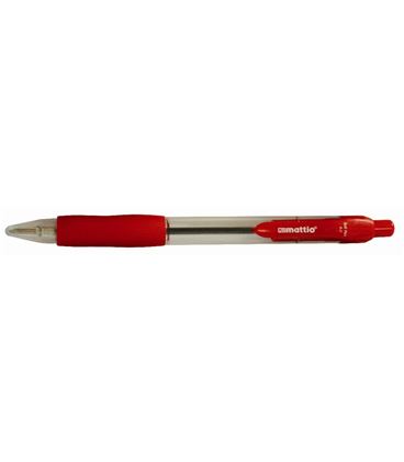 Boligrafo boli retractil 0,7mm rojo t.aceite mattio - MTT6015