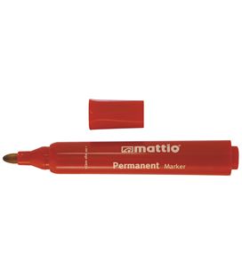 Rotulador permanente punta conica 2,5mm rojo mattio 49545