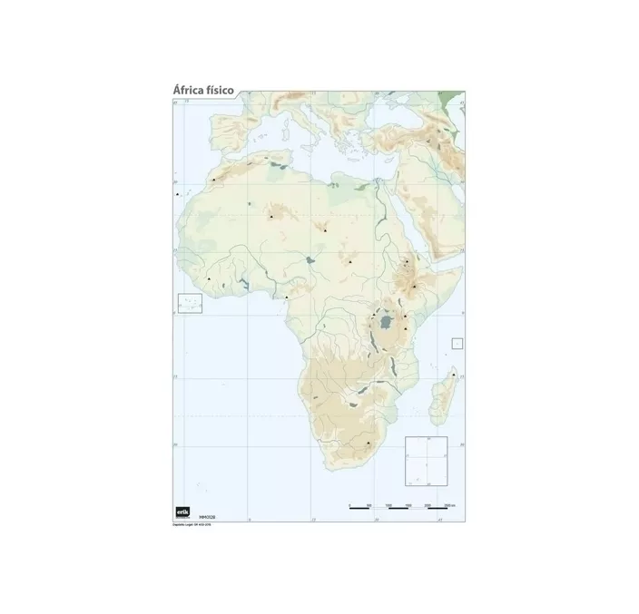 MAPA MUDO AFRICA FISICO ERIK MM0128