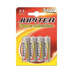 PILAS ALKALINA LR6 AA BLISTER 4 UNIDADES JUPITER 040306