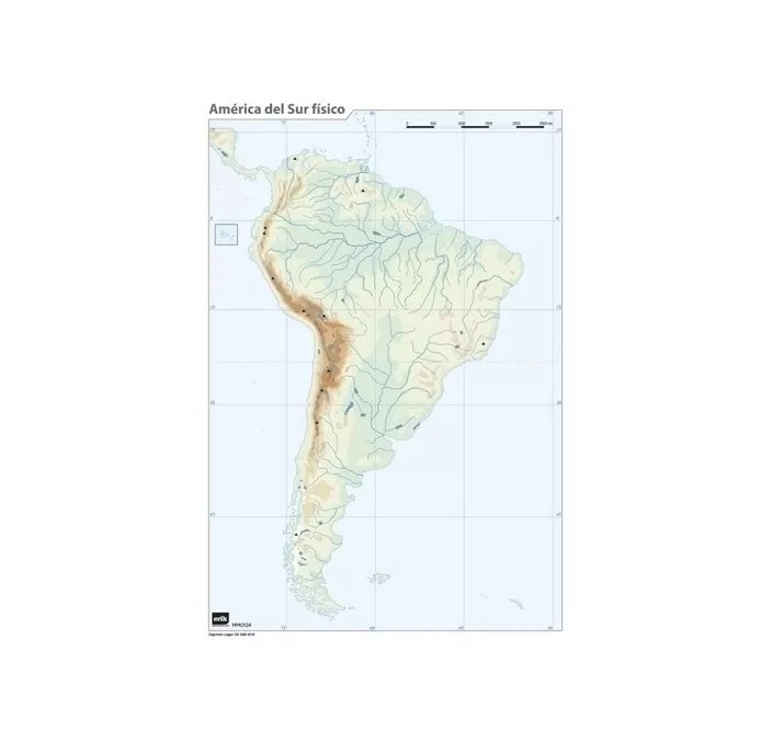 MAPA MUDO AMERICA DEL SUR FISICO ERIK MM0124