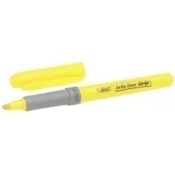 MARCADOR FLUORESCENTE BRITE LINER GRIP AMARILLO BIC 312555