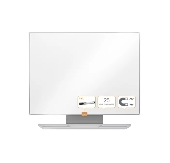 PIZARRA BLANCA MAGNETICA PREMIUM VITRIFICADA M.ALUMINIO 60x45CM NOBO 191514