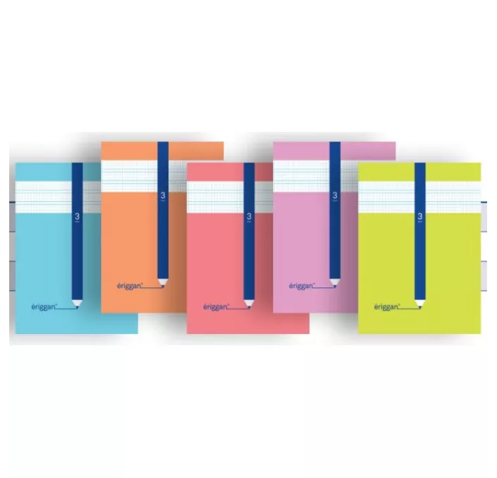 CUADERNO A4 CUADROVIA 4MM 50H 90G TAPA CARTON SURTIDO ERIGGAN NSA44