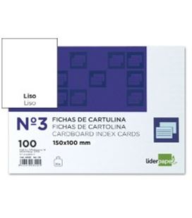 Ficha cartulina lisa nº3 100x150mm 100u liderpapel fl03 03527