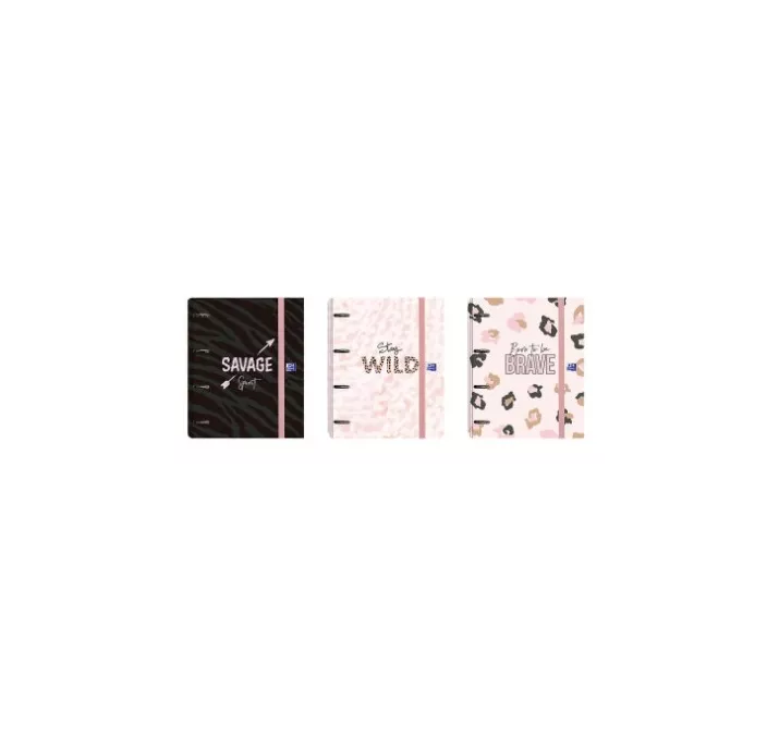 CARPETA CLASIFICADOR 4 ANILLA A4+RECAMBIO ANIMAL PRINT SURTIDO OXFORD 40017